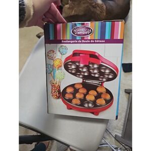 Nostalgia Electrics Red Cake Pop Maker Bakery Doughnut Hole Maker